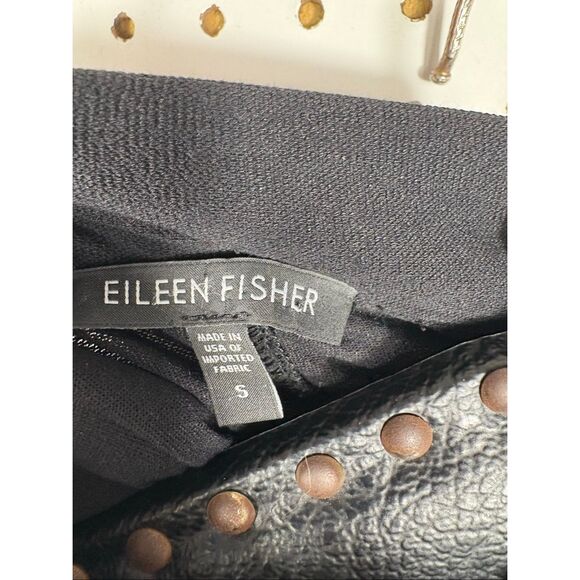 Eileen Fisher Avantgarde Asymmetric Tailcoat Stretch Crepe Black Jacket size S - Picture 4 of 4